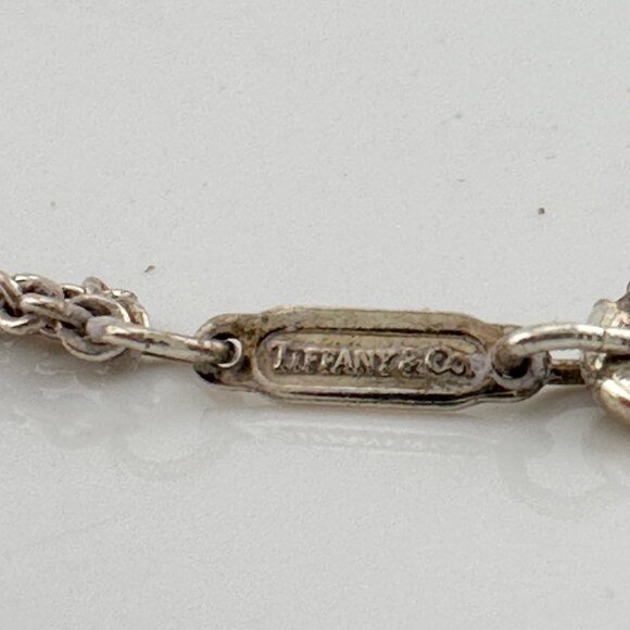 Tiffany & Co Thick Infinity Double Chain Pendant and Necklace in Sterling SIlver - Picture 9 of 10